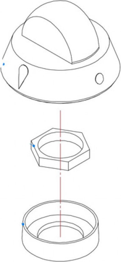 Knop voor gasstel van $