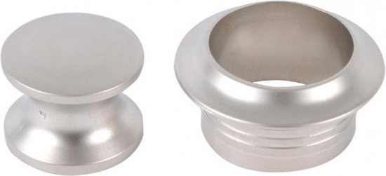 Knop+Ring Pushlock Zilver Mat 2st. van Gamma