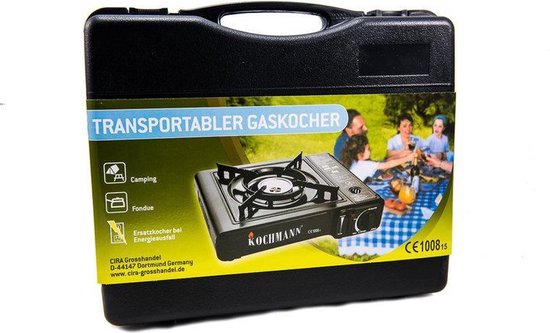 Kochmann Trasnportabler Gaskocher Camping - Draagbaar Gasvuur van Kochmann