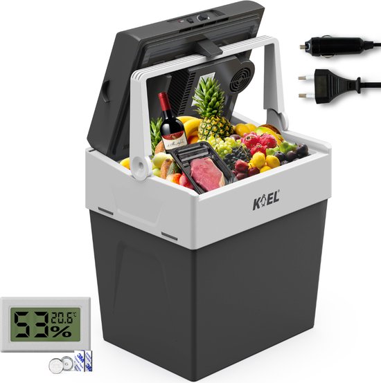 Koel Boks 30L - Koelbox Elektrisch 12V en 220V/230 Volt - Camping Frigobox voor Auto - Coolbox - Frigobox -19°C van Merkloos