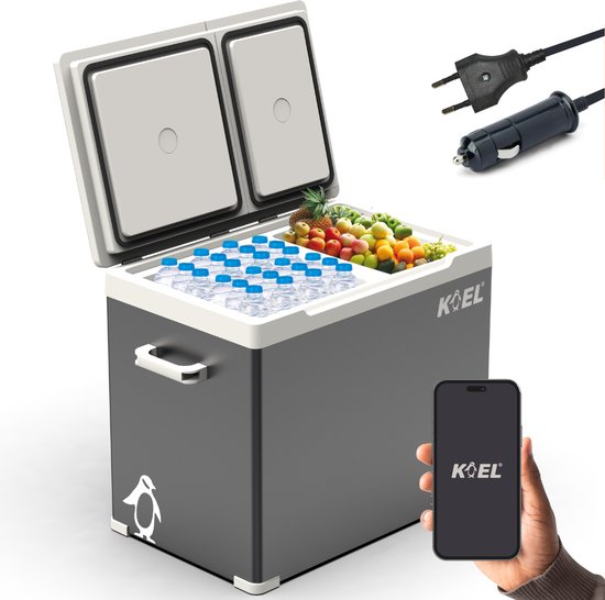 Koel Crate Dual 38L - Compressor Koelbox Elektrisch 12V en 220V/230 Volt - Camping Koelkast voor Auto - Frigobox tot -20°C van Merkloos