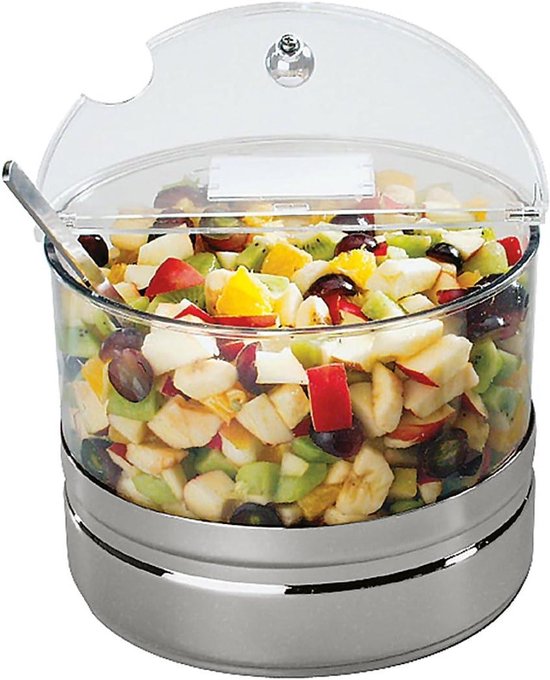 Koel Dish Set - Fruit Cooler - Eten Koel Houden - Tot 6 Uur Koel - Ø 22 cm - Zilverkleurig