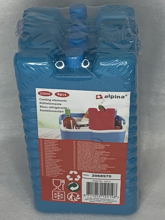 Koel element 1 set van 4 stuks Koelelementen Alpina Koelbox van KOEL