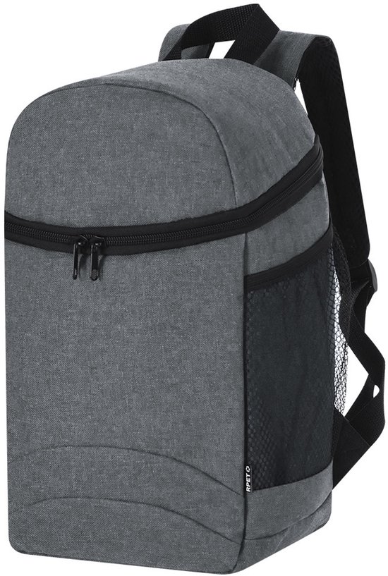 Koel rugtas Playa - grijs - voor lunchpakket of drankjes - 11 liter - 22 x 37 x 14 cm - koeltas - gerecycled materiaal van Playa