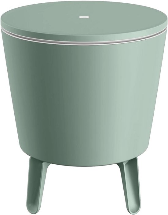 Koelbar en Bijzettafel met Uittrekbaar Bovenblad - 30 Liter Capaciteit, Weerbestendig en UV-bestendig - Groen