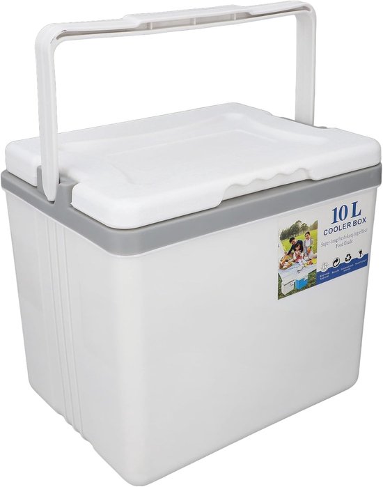 Koelbox 10 Liter - Isolatiebox Dranken - Kamperen Vissen - Voedselveilig EPS Materiaal - 29 x 22.5 x 26.5 cm van Merkloos