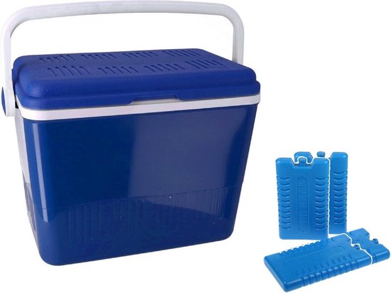 Koelbox 2-in-1 donkerblauw 42 liter 35 x 55 x 39 cm incl. 4 koelelementen van KOEL