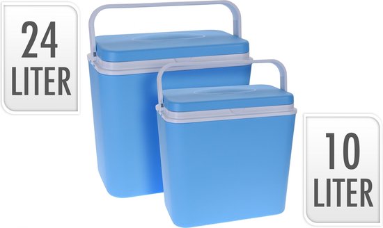 Koelbox - 24 l + 10 l - Kunststof - Blauw - 2 stuks van KOEL