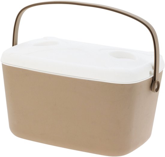 koelbox - 30 liter - koelboxen -Taupe - per set van 2 stuks van Merkloos