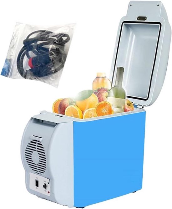 Koelbox - 7.5 Liter - 12V Autolader - Blauw