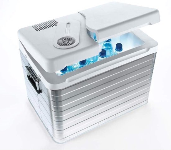 Koelbox - AC/DC - Draagbare thermo-elektrische aluminium koelbox - 39 liter - 12 V en 230 V, Mini koelkast voor auto, vrachtwagen en stopcontact, aluminium behuizing van KOEL