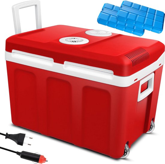 Koelbox - Elektrische Koelbox 12 en 230 Volt - Koeltas Auto - Rood