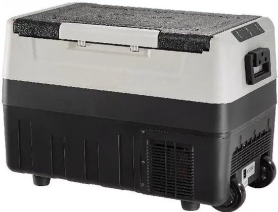 Koelbox en Vriezer- Auto Koelbox - Friggo - Met Display - 35L - Zwart/Grijs - Met Wielen van KOEL