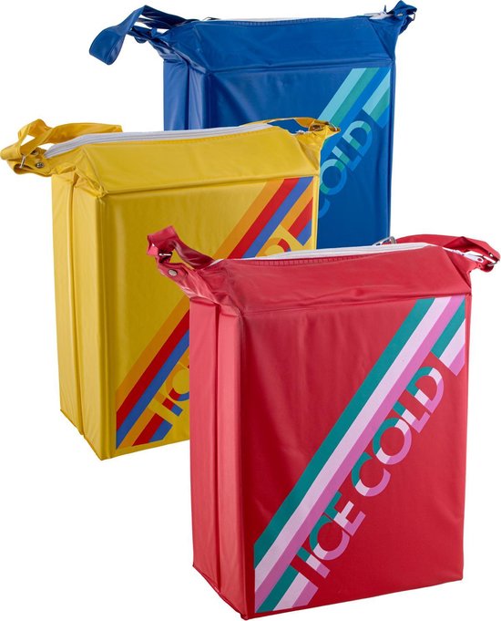 Koelbox - frigobox - koeltas " OLD SCHOOL " - 3 stuks - 3 verschillende kleuren van KOEL