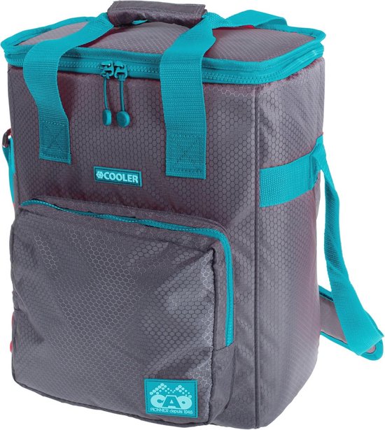 Koelbox Grijs/Rood, 20 L, 28 x 19 x 36 cm - Duurzaam en Compact van Koelbox.