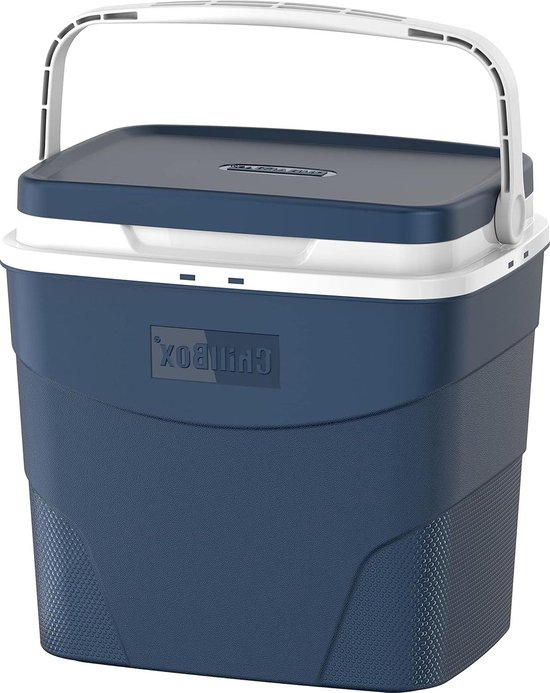 Koelbox - IJsbox Picknickbox - Buitenactiviteiten Opslag - Handvat Vergrendeling - 24 Liter - Blauw
