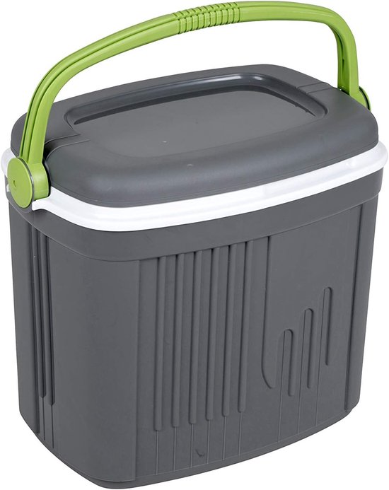 Koelbox - Isolerende box - Buitenactiviteiten - Deksel met sluiting - 8 liter - Grijs