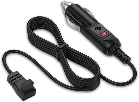 Koelbox Kabel - 12V Aansluiting - Stroom Voorzienen - Universele Compatibiliteit - 180 cm - Zwart