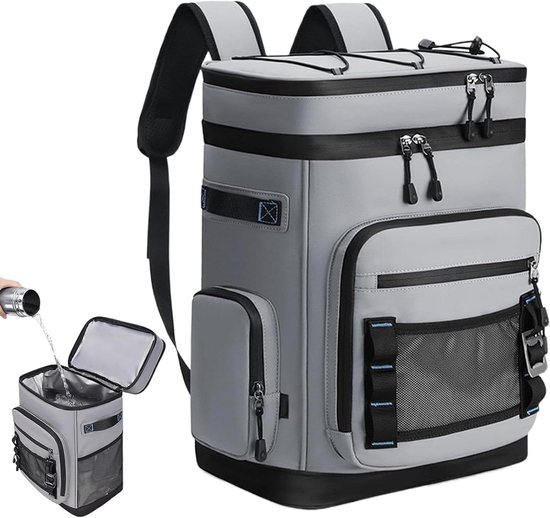 Koelbox Rugzak - Isolerende Tas Lunchtas - Buitenactiviteiten - Lekdicht Waterdicht Ontwerp - 30 Liter - Enkel kenmerk