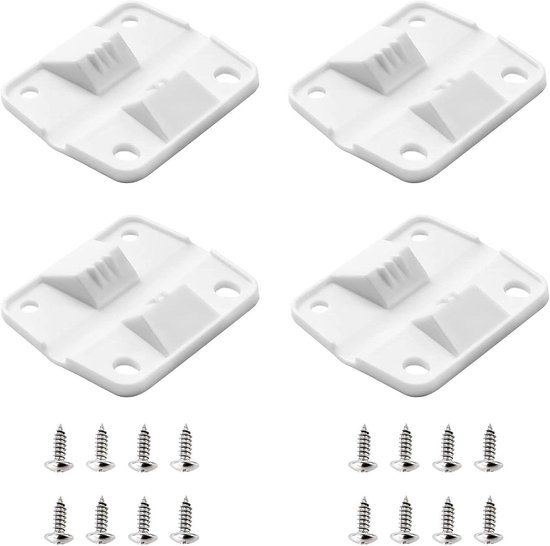 Koelbox Scharnieren - Reparatieset Deksel - Outdoor Opslag - Verstevigde Hardware - 9.8 x 5.8 cm - Wit