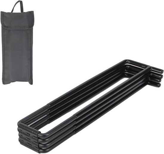 Koelbox Stand - Draagbare Cooler Standaard - Outdoor Koken - Klimaatbestendig Ontwerp - 26 x 7 cm - Zwart