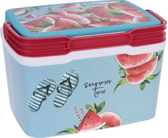Koelbox Sun and fun 5 liter - Koelbox met zomerse print van Merkloos