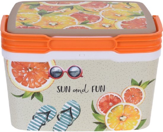 Koelbox - Sun and fun 5 liter - Koelboxen - zomerse print van Sun and fun