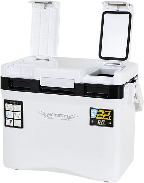 Koelbox - Vis Koelbox - Vakantie Koelbox - Viskist - Draagbaar - Wit van KOEL