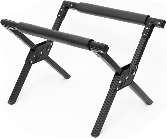Koelboxrek voor op de camping - Opvouwbaar frame voor koelboxen - Rek voor ijsemmers op de camping - Rek voor kampeerkoffers - Multifunctioneel en verstelbaar - Hoog draagvermogen - Geschikt voor kampeertrips - Zwart van Merkloos