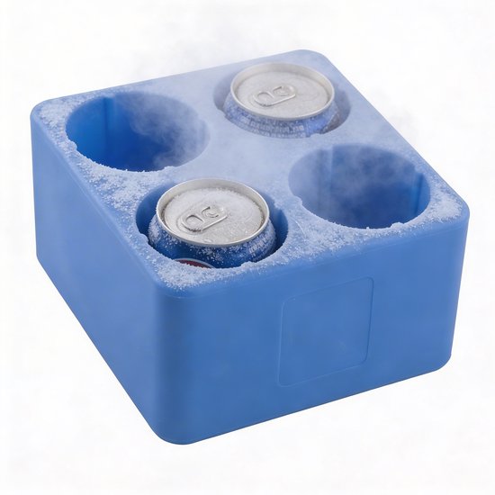 Koelelement - Cool Pak - Koelbox - 4 Dranken - Ideaal voor Bezorgers - Uniek - 1.8kG Heavy Duty - 20x20x10cm - Cryogene Vloeistof - Meerdere toepassingen - Geleverd zonder Tas van Merkloos