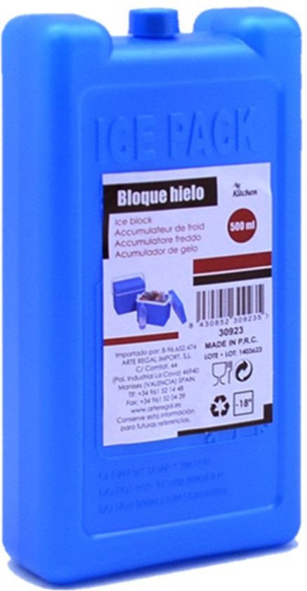 Koelelementen 10 x 4 x 18 cm blauw - Koelblokken/koelelementen voor koeltas/koelbox van KOEL