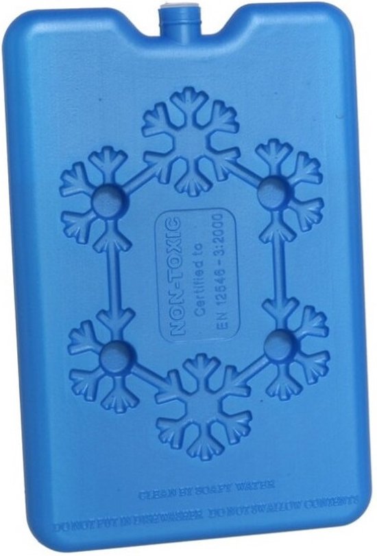 Koelelementen - blauw - 1x stuks - 11 x 2 x 16 cm - Koelblokken/koelelementen voor koeltas/koelbox van KOEL
