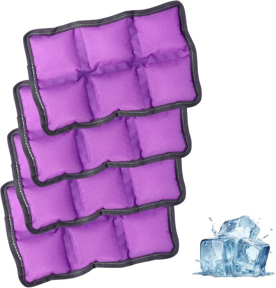 Koelelementen Lunchbox - Vrieselementen Herbruikbaar - Eten Koud Houden - Duurzaam Materiaal - 18x11.5 cm - Paars