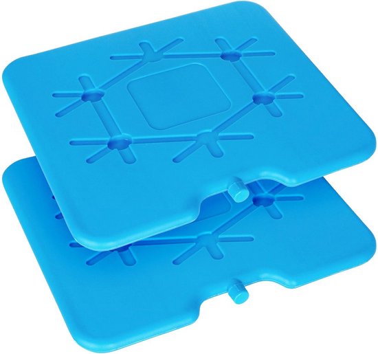 Koelelementen Plat 640 g 2 stuks - voor Koelbox - Toeristenkoelkast - Koeltas - Koelelement - Icepack - Ice Pack - Coolpack van Merkloos