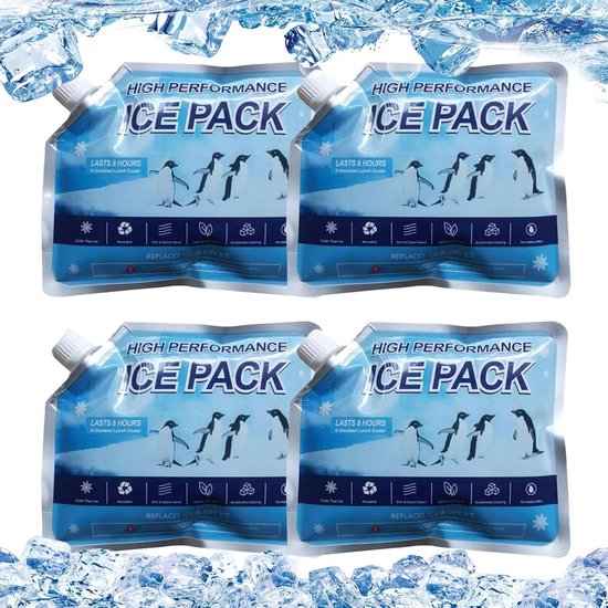 Koelelementen voor koelbox - Herbruikbare ijspacks - Picknick en kamperen - Langdurige koeling - 350 ml capaciteit