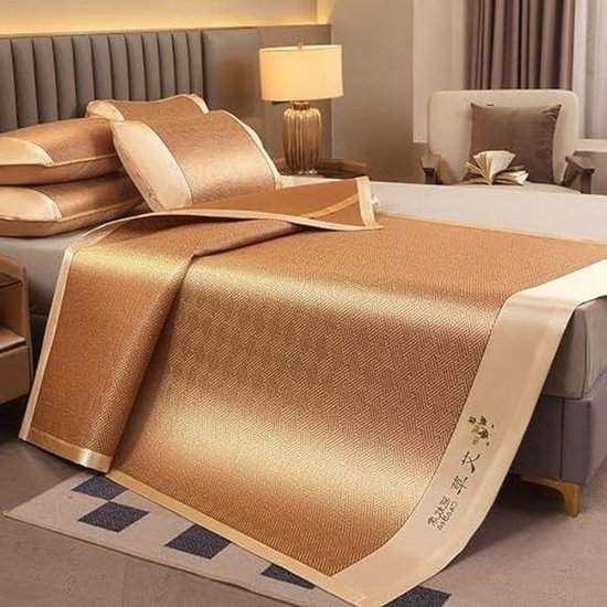 Koelende bamboe mat - Zomer bedlaken - Verfrissend slapen - Dubbelzijdig ontwerp - 200 cm - Kleur B
