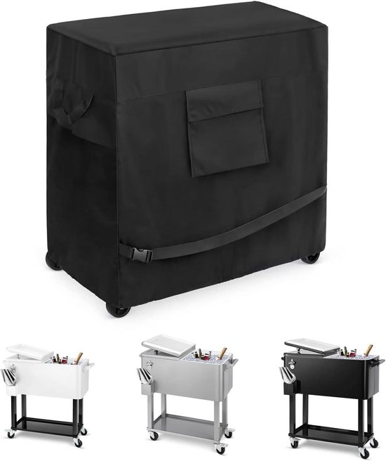 Koeler Kar Cover - Koelboxhoes Waterdicht - Bescherming Outdoor - UV-bestendig Oxfordstof - Tot 80 Quart - Zwart