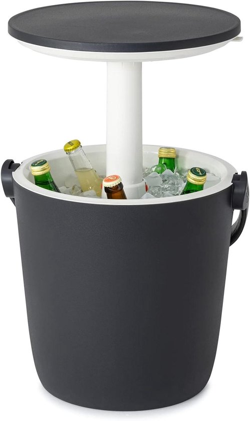 Koeler Tafel - Drankkoeler Outdoor - Buiten Genieten - Combineert Koeler Tafel - 16 Liter - Antraciet