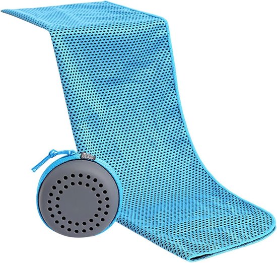 Koelhanddoek Nek - Verkoelende Sjaal - Sport en Outdoor - Directe Koeling - 90x30 cm - Luchtblauw