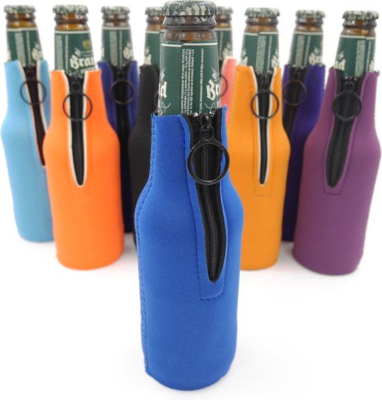Koelhouder / hoesje voor 30 cl (bier)flesje kleur blauw van KOEL