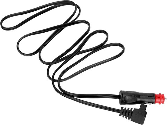 Koelkast Kabel - Voedingskabel Mini - Auto Koelkast - 12 Volt Stekker - 10 Stuks - Zwart