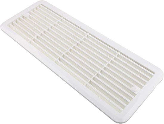 Koelkast Ventilatierooster - Ventilatie Opening - Camper Koeling - Geoptimaliseerde Luchtstroom - 483mm x 186mm - Wit