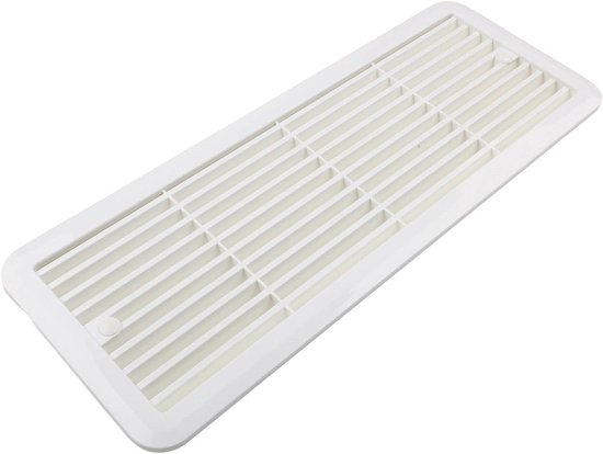 Koelkastrooster - Ventilatiepaneel - Camper Koeling - Weerbestendige ABS - 483 x 186 mm - Wit