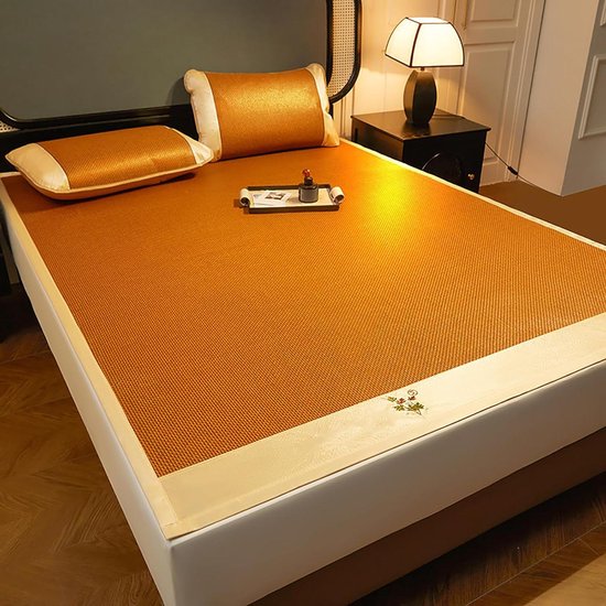 Koelmat Bamboe - Zomer Matras - Koel Slapen - Snelle Warmteafvoer - 150 x 200 cm - Geel