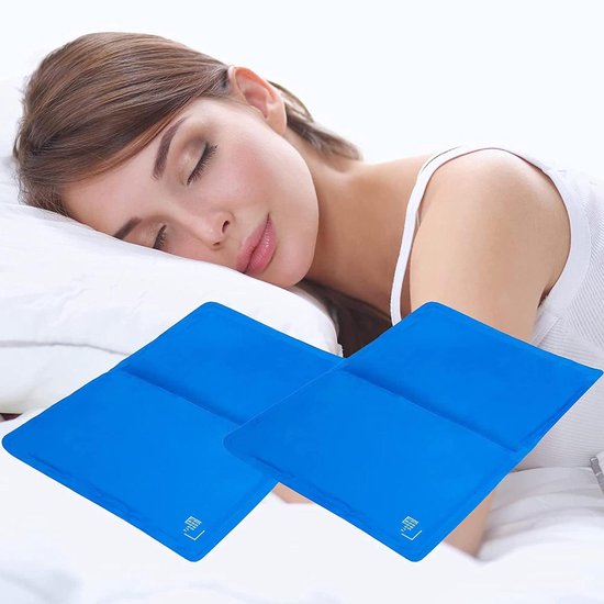 Koelmat Gel Kussen - Koelkussen Slaapmat - Slaapverbetering - Absorbeert en voert warmte af - 40 x 30 cm - Blauw