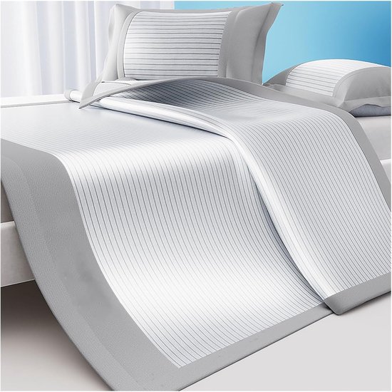 Koelmat - Ice Silk Mat - Koel slapen - 360° Ventilatie - 180x220CM - Grijs