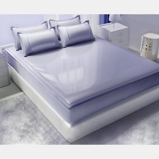 Koelmat voor Bed - Zomer Slaapmat - Koel Slapen - IJs Zijde Materiaal - 200x200 cm - Paars