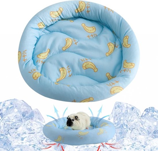 Koelmat voor Hamsters en Cavia's - Ronde IJszijde Slaapmat van 20.5 cm voor Kleine Huisdieren, Ideaal voor Zomergebruik