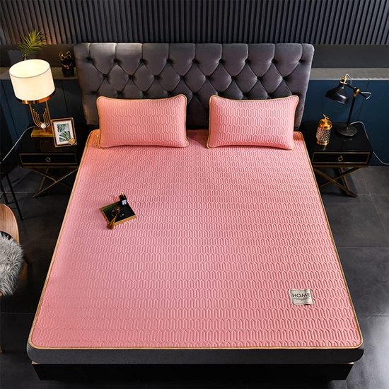 Koelmat - Zomer deken - Koel slapen - Natuurlijke latex - 1.8 x 2 meter - Roze