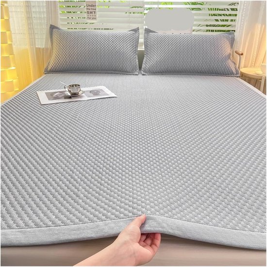 Koelmat Zomer - Slaapmat Ademend - Comfortabel Slapen - Zijdeachtig Koel Gevoel - 150x200 cm 3 stuks - Kaki
